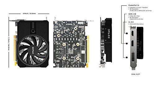 Amazon | ZOTAC GeForce GTX 1050 Ti Mini, 4GB GDDR5
